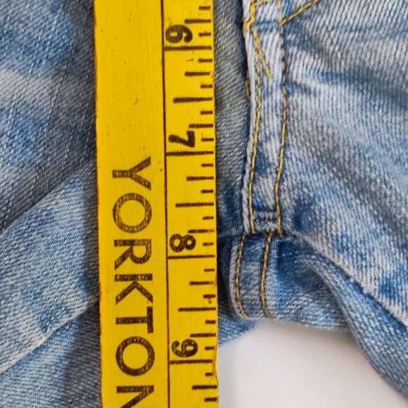 Diesel Industries Jeans Capri distressed ripped hard washed blue women's size 28 - Picture 16 of 16